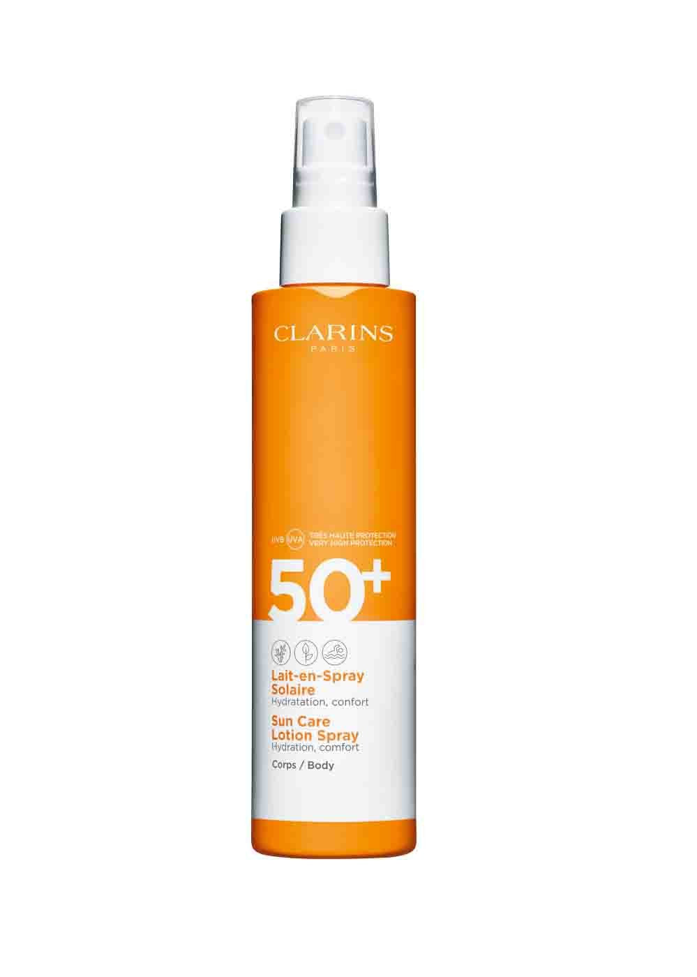 Leche Solar Hidratante en Spray para Cuerpo Clarins Uva/uvb 50+ 150 Ml