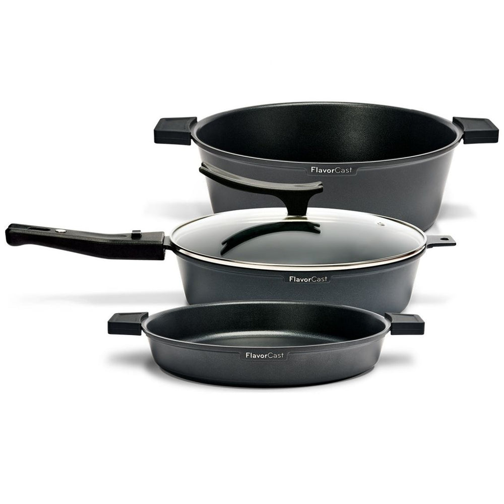 Batería de 4 Piezas Gourment Negro Flavorcast