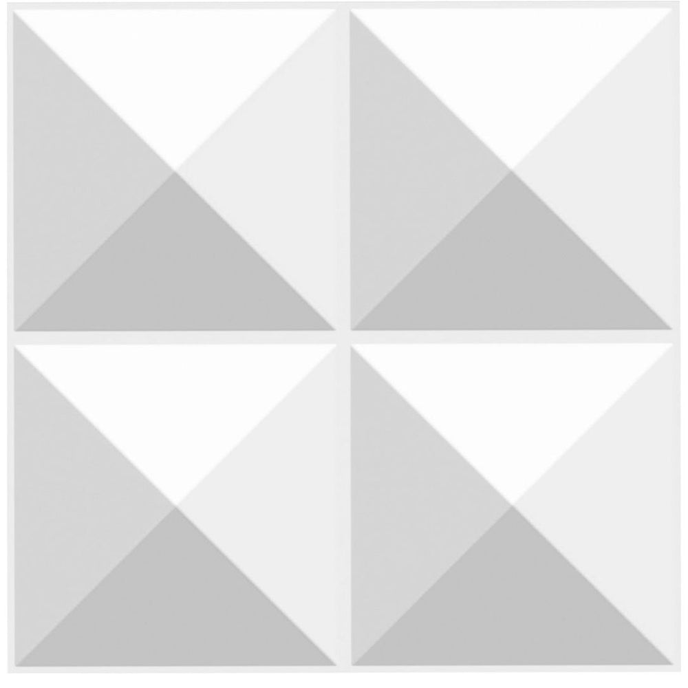 Panel Decorativo 3D Cuadros Blanco para Muros 50 X 50 Cm Deco Pvc