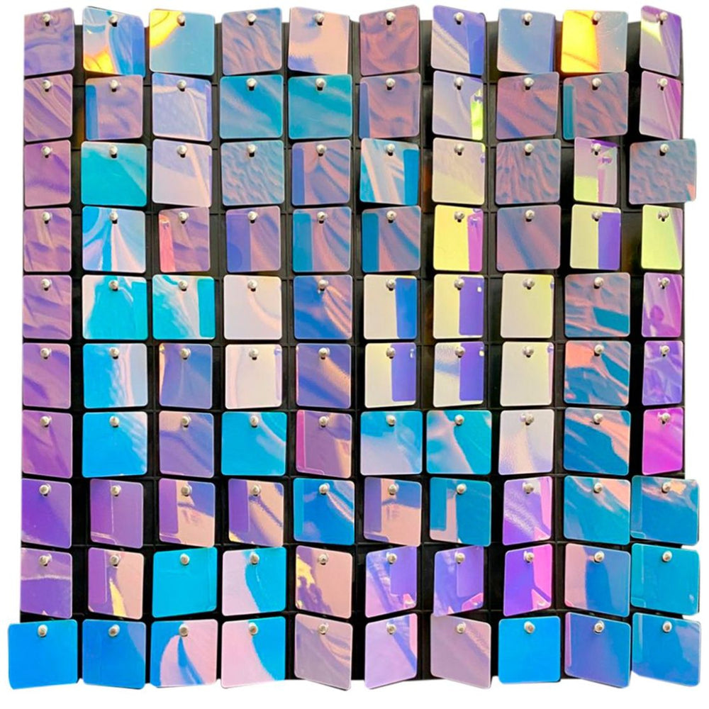 Panel 4D Arcoiris Lentejuelas 30 Piezas 30 X 30 Cm Deco Pvc