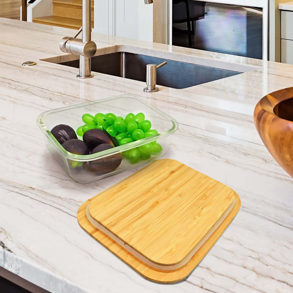 Contenedor Rectangular 1.5 L con Tapa de Bambú Good \& Good