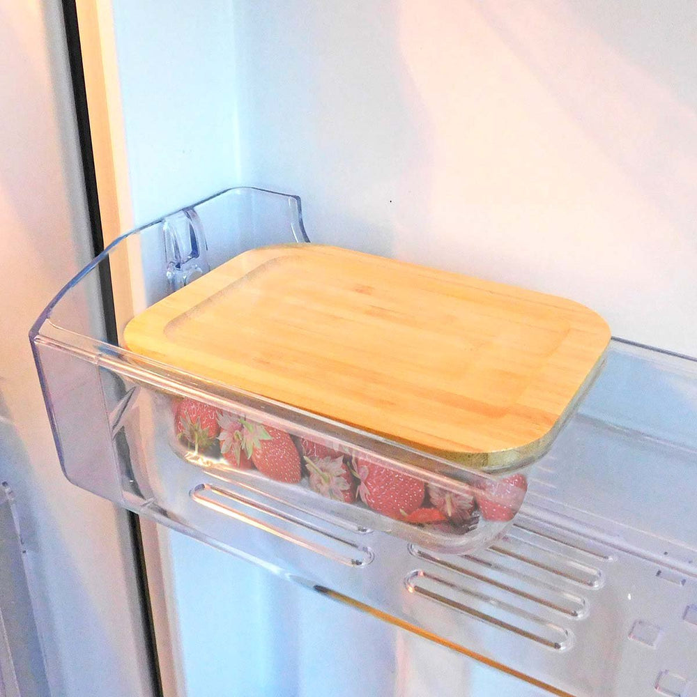 Contenedor Rectangular 640 Ml con Tapa de Bambú Good \& Good
