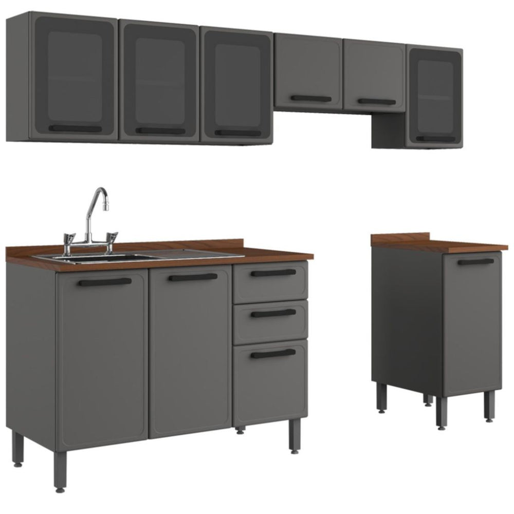 Cocina Acero Kamy 240Cm Bertolini