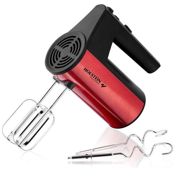 Batidora Roja de Mano de 5 Velocidades con Base Metalizado Holstein
