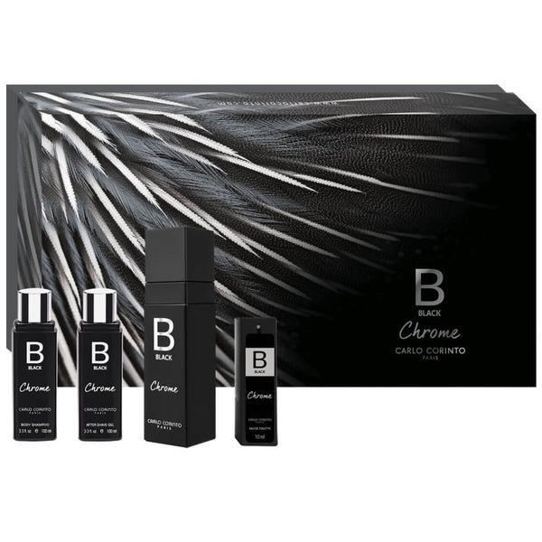 Set para Hombre Carlo Corinto Black Chrome  Edt 100 Ml