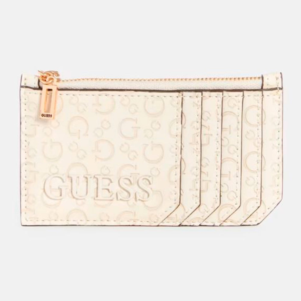 Cartera Beige Zip Around Guess Factory