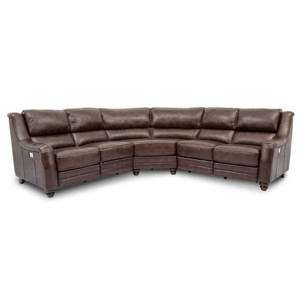 Sofá Reclinable Eléctrico Atenas con Entradas Usb Piel Café Cheers