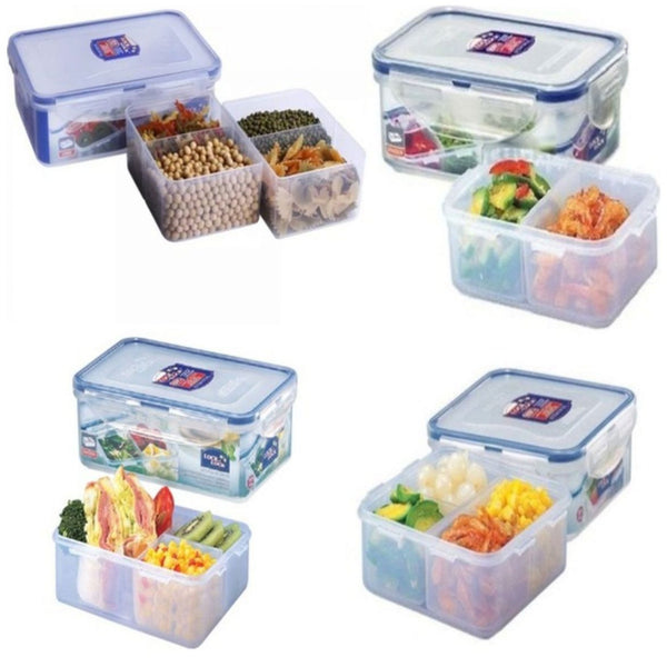 Set de Contenedores Hérmeticos con Divisiones Lock \& Lock