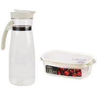 Set de Jarra y Refractario de Vidrio Lock\&lock