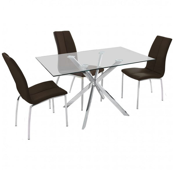 Antecomedor Café Rectangular Gala con 4 Sillas Il Mueble