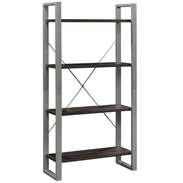 Librero Sauder Rock Glen 4 Repisas Café con Negro