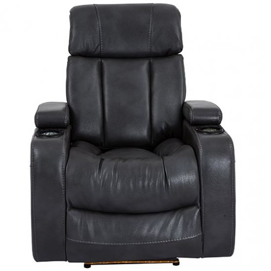 Sillón Reclinable Eléctrico Charpy con Entradas Usb, Porta Vasos y Luz Negro Cheers