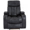 Sillón Reclinable Eléctrico Charpy con Entradas Usb, Porta Vasos y Luz Negro Cheers