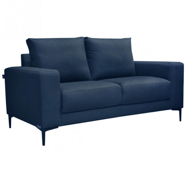 Love Seat Qubo Muebles Liz Tapizado en Tela Azul