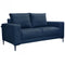 Love Seat Qubo Muebles Liz Tapizado en Tela Azul