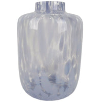 Florero Vidrio con Puntos Lavanda Grande