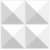 Panel Decorativo 3D Cuadros Blanco para Muros 50 X 50 Cm Deco Pvc