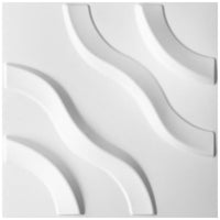 Panel Decorativo 3D para Muros Caracol Blanco 50 X 50 Deco Pvc