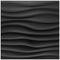 Panel Decorativo 3D Cuerdas Negro para Muros 50 X 50 Cm Deco Pvc