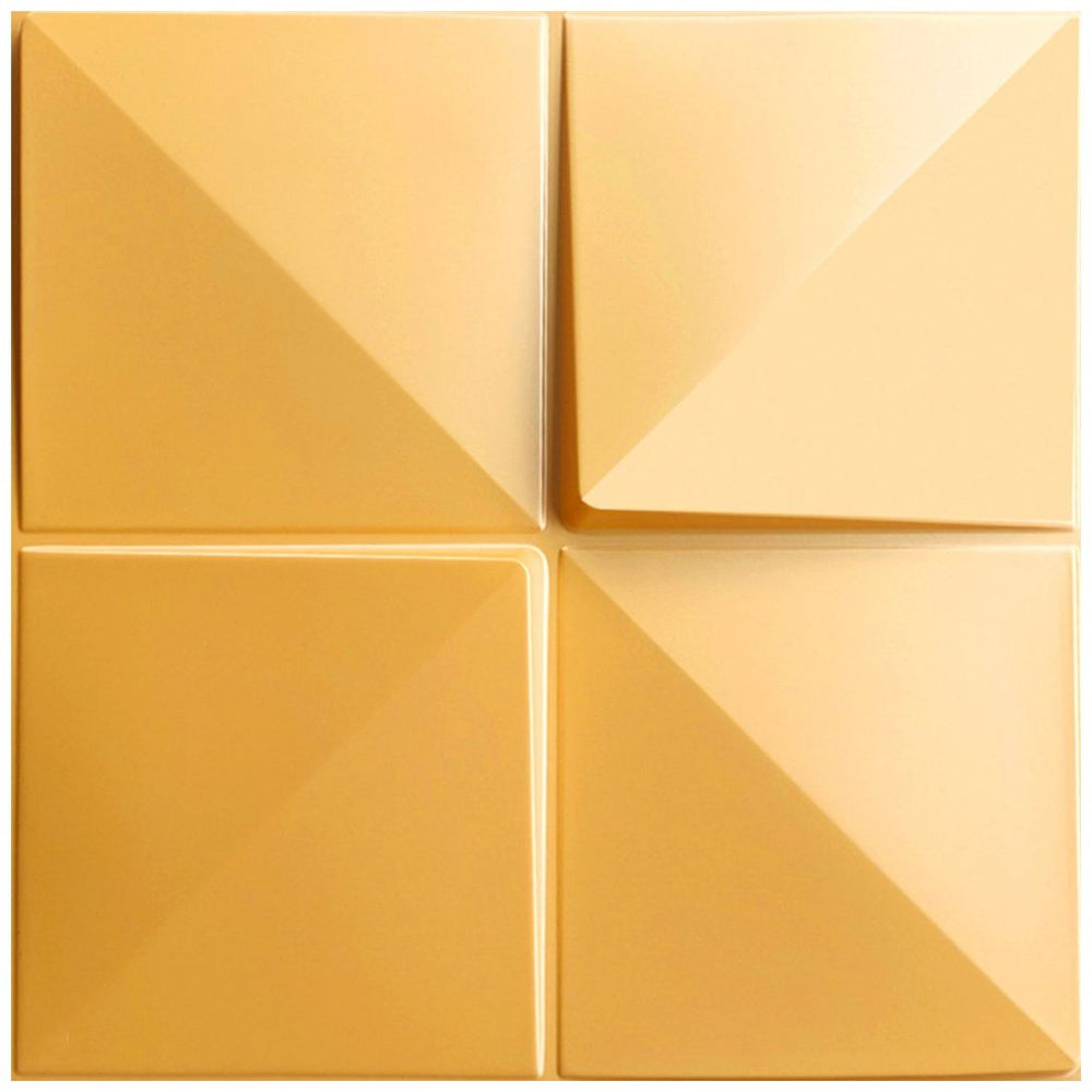Panel Decorativo 3D Cuadros Gold para Muros 50 X 50 Cm  Deco Pvc