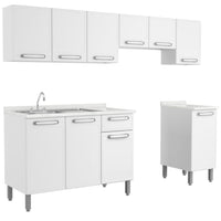 Cocina Acero Alaska Blanca 240Cm Bertolini