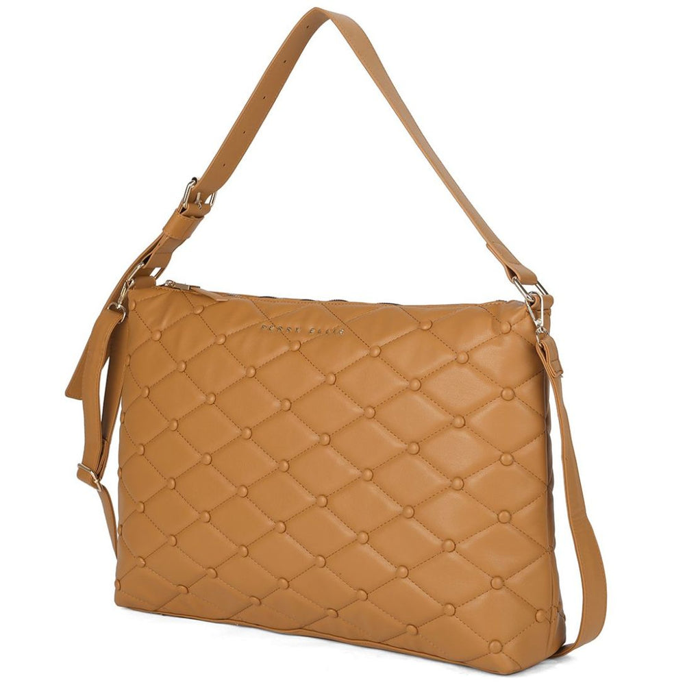 Shoulder Bag Style Perry Ellis Brand Camel Color