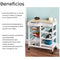Kitchen Cart with 2 Drawers, 1 Baskets and Shelf Home Basics