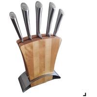 Block 5 Knives Stainless Steel Prinz