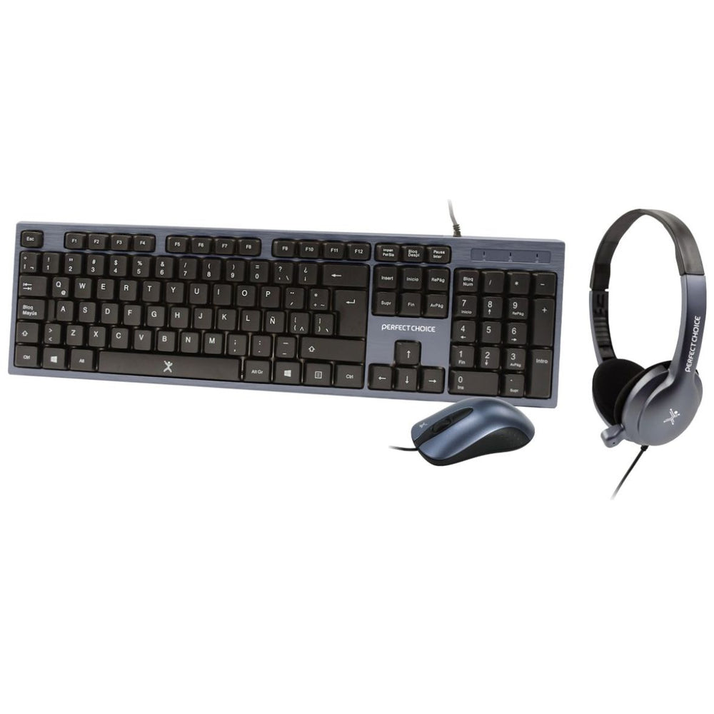 Bundle Perfect Choice Keyboard+ Mouse+ Blue Headband