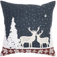 X22 Navy Christmas Cushion