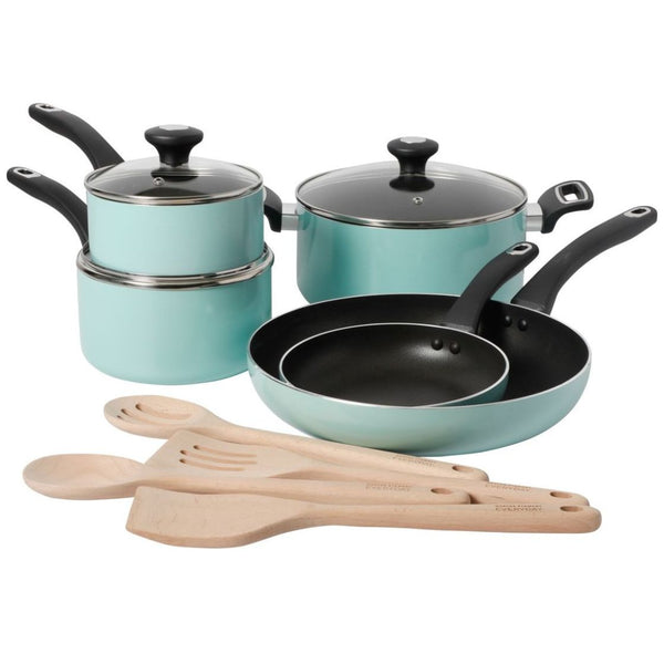 Bateria 12 Pzas Aqua Aluminio  Martha Stewart Everyday