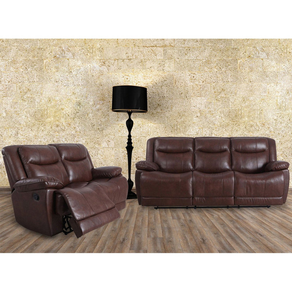Reclining Room 3-2 Leeds Leather Gel Chocolate Lottus