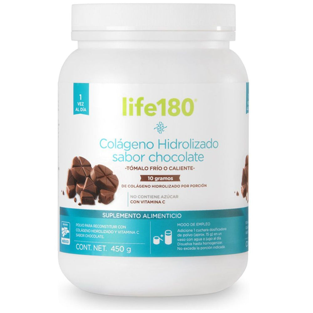 Colágeno Hidrolizado Life 180 Sabor Chocolate de 450Gr