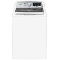 Lavadora Blanca de 22 Kg con Infusor y Tapa Amortiguada de Cristal con Seguro, Panel de una Perilla y Display con Nuevo Diseño con Acabados Metálicos, la Más Fácil de Usar por Su Diseño, Grac