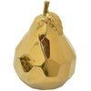 Figura Decorativa Pera Porcelana Dorada Animals And Fruits