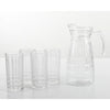 Set Jarra 1.6 L  con 4Vasos 14Oz Vidrio Transparente Gibson Home