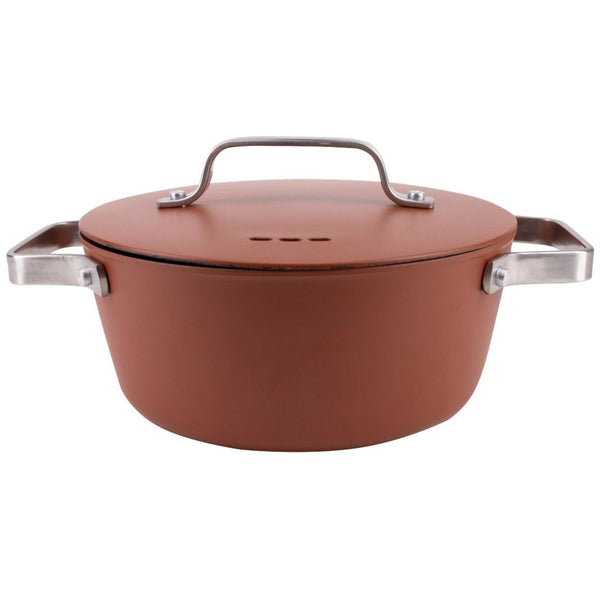 Cacerola 20 Cm Aluminio Forjado con Tapa Agros Bergner