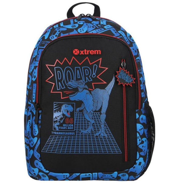 Mochila Tipo Back Pack Logan Dino Game Azul Xtrem