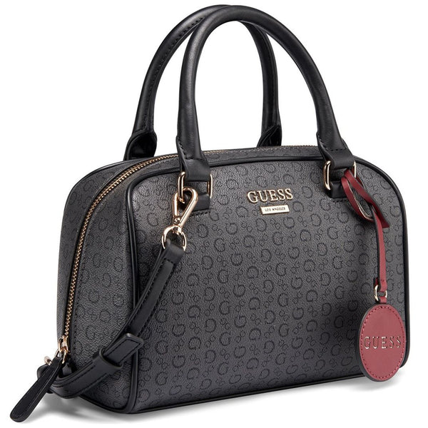 Bolsa Satchel Negro Suavizado Guess Factory