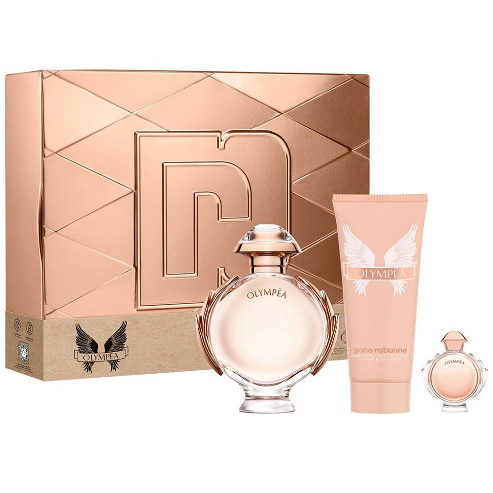 Fragancia Set Paco Rabanne Olumpea Edp 80 Ml + Body Lotion 100 Ml + Mini para Mujer