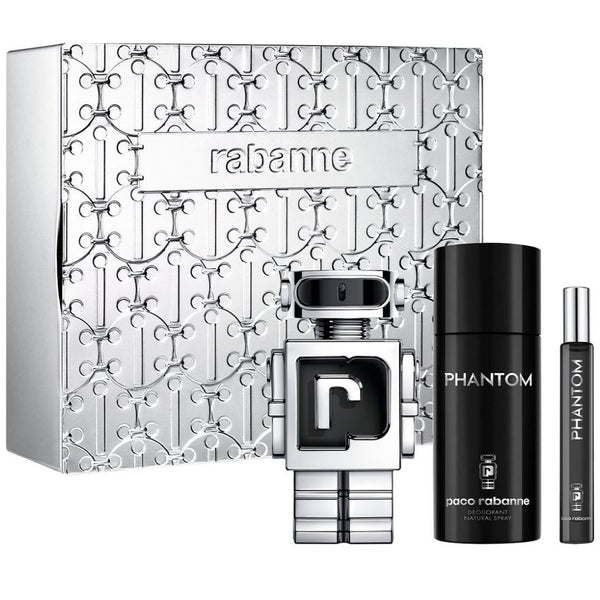 Fragancia Set Paco Rabanne Phantom Edt 100 Ml + Desodorante 150 Ml + Edt 10 Ml para Hombre