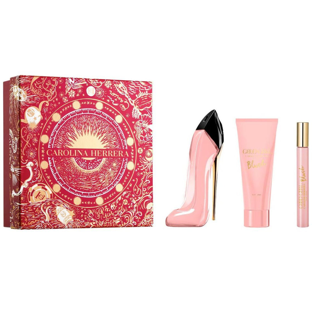 Fragancia Set Carolina Herrera Good Girl Blush Edp 80 Ml + Body Lotion 100 Ml  + Edp 10 Ml para Mujer