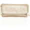 Bolso Gold White Flap Clutch Bebe